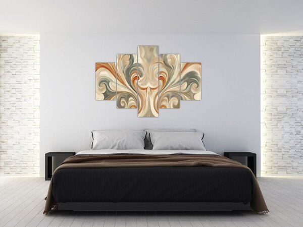 Kép - Örvények földszínekkel (150x105 cm)