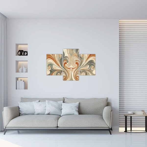Kép - Örvények földszínekkel (90x60 cm)