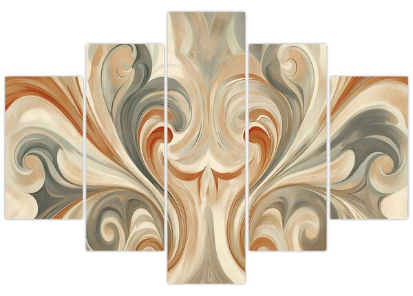 Kép - Örvények földszínekkel (150x105 cm)