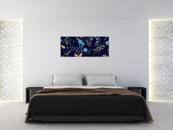 Kép - Őszi virágok (120x50 cm)