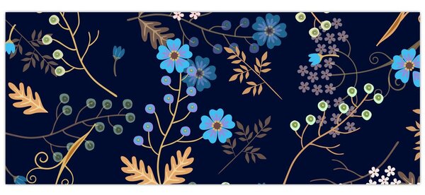 Kép - Őszi virágok (120x50 cm)
