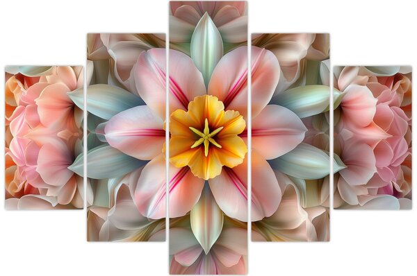 Kép - Kaleidoszkópos virág (150x105 cm)
