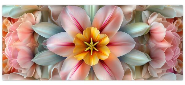 Kép - Kaleidoszkópos virág (120x50 cm)