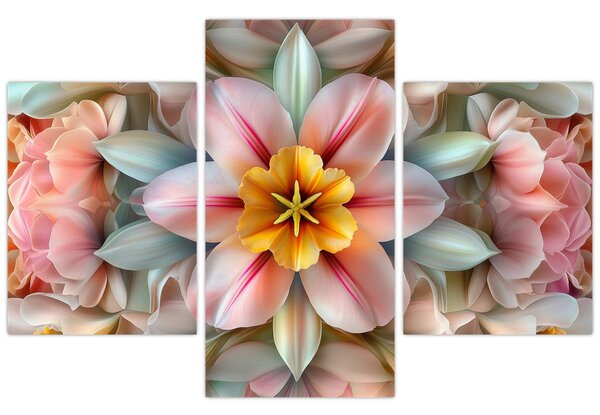 Kép - Kaleidoszkópos virág (90x60 cm)