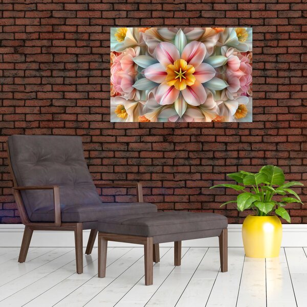 Kép - Kaleidoszkópos virág (90x60 cm)