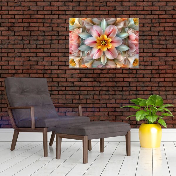 Kép - Kaleidoszkópos virág (70x50 cm)