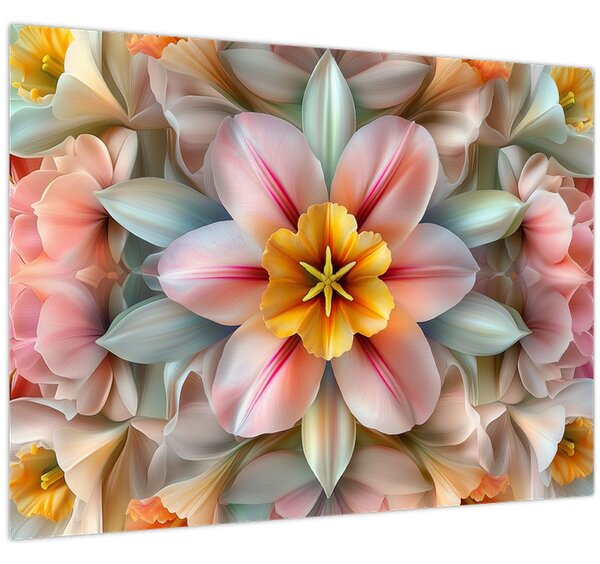 Kép - Kaleidoszkópos virág (70x50 cm)