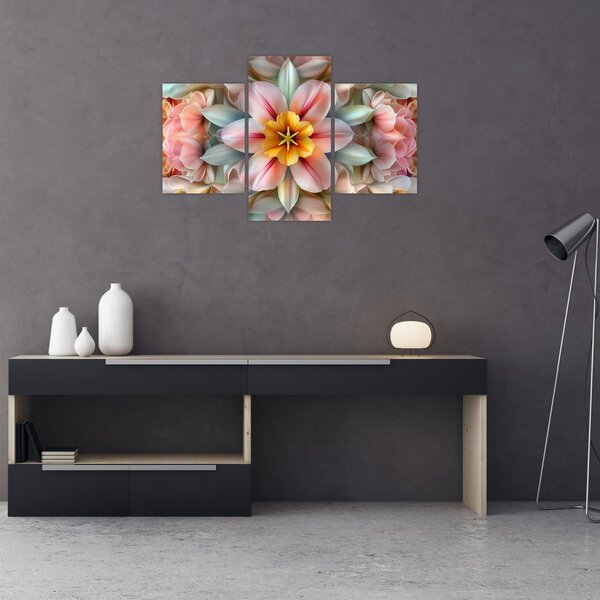 Kép - Kaleidoszkópos virág (90x60 cm)