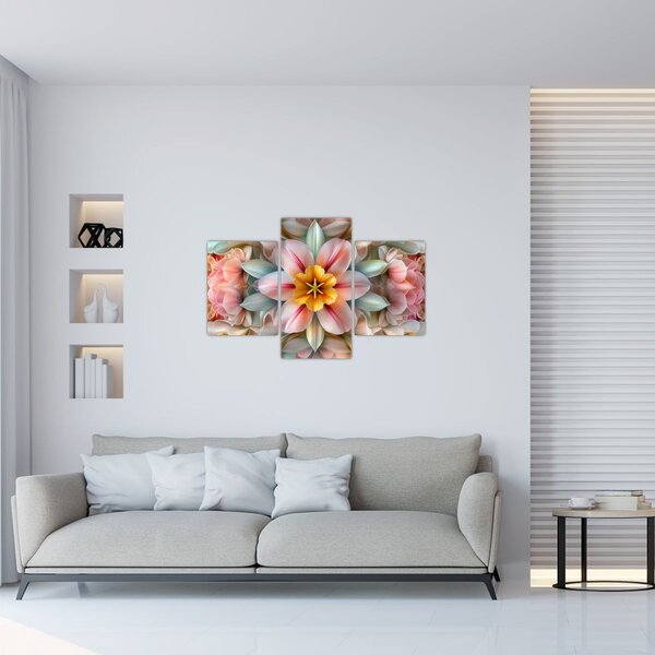 Kép - Kaleidoszkópos virág (90x60 cm)