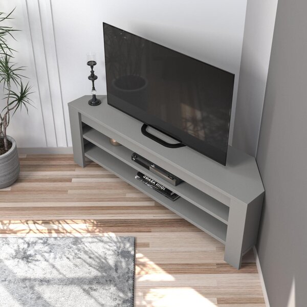 Corner TV-állvány, szürke, 120 cm