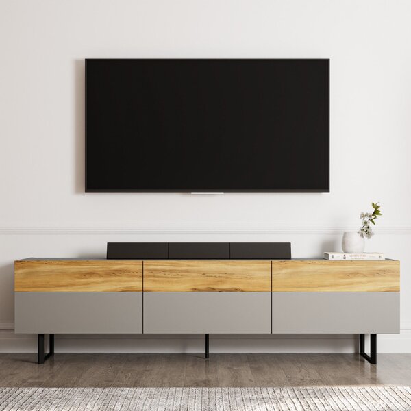 Sign TV-állvány, szürke-tölgy, 180 cm