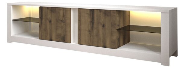 Aydos TV-állvány, fehér-tölgy, 180 cm