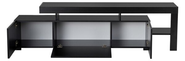Beliz TV-állvány, fekete fa, 192 cm