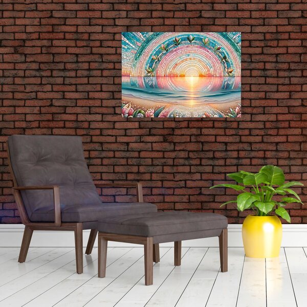 Kép – Naplemente mozaik (70x50 cm)