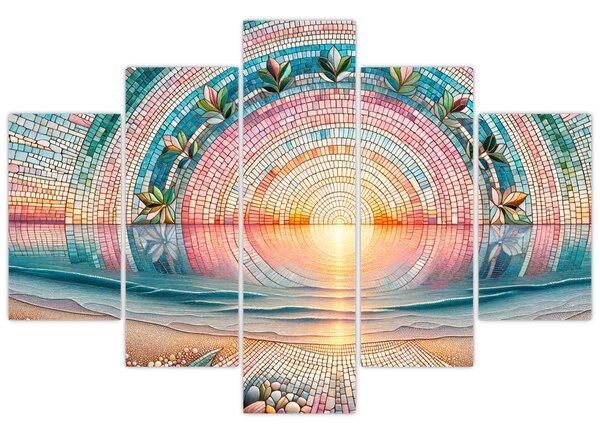 Kép – Naplemente mozaik (150x105 cm)