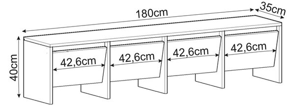 Laris TV-állvány, 180 cm