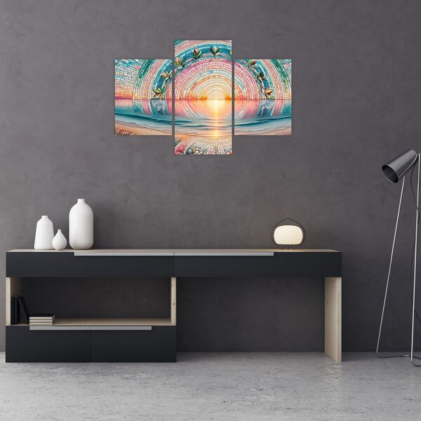 Kép – Naplemente mozaik (90x60 cm)