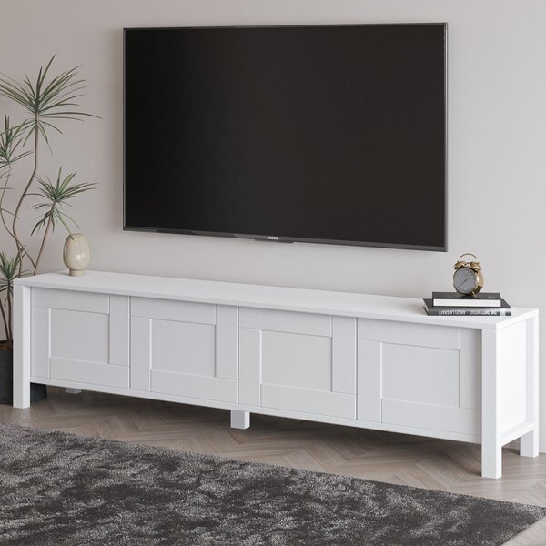Vachel TV-állvány, fehér, 160 cm