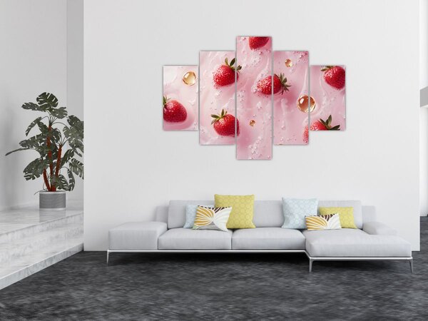 Kép - Eprek buborékokban (150x105 cm)