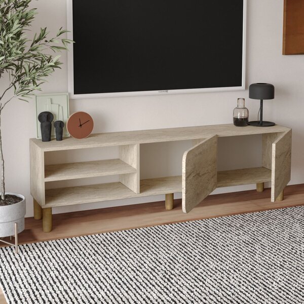 River TV-állvány, travertin, 150 cm