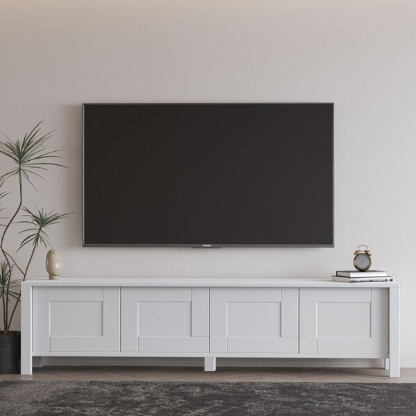 Vachel TV-állvány, fehér, 160 cm