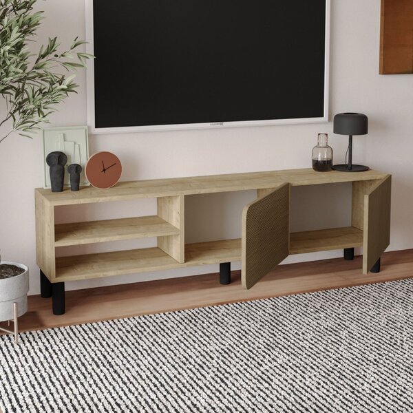 River TV-állvány, meleg tölgy-zafír tölgy, 150 cm