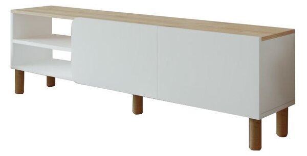 River TV-állvány, fehér-zafír tölgy, 150 cm