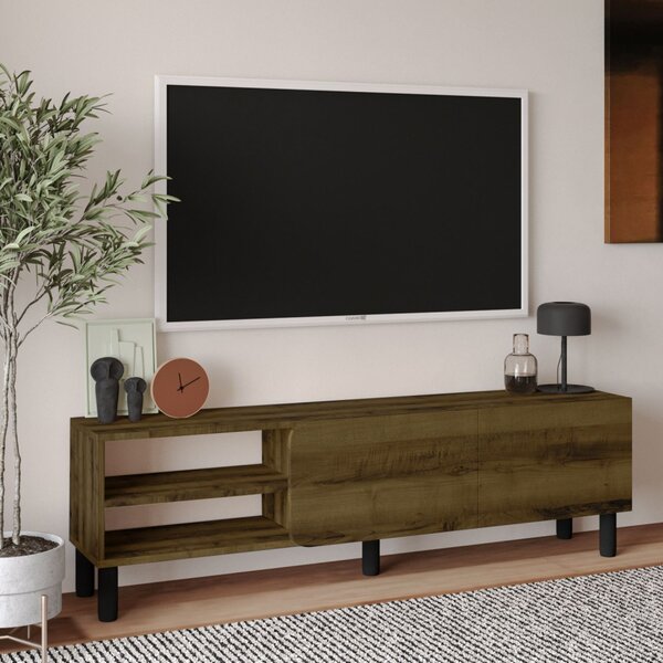 River TV-állvány, antik dió, 150 cm