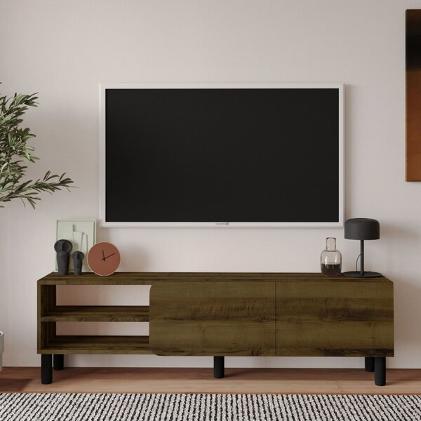 River TV-állvány, antik dió, 150 cm