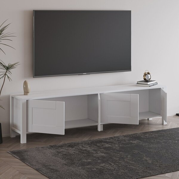 Vachel TV-állvány, fehér, 160 cm