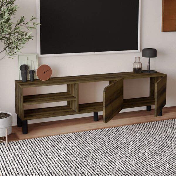 River TV-állvány, antik dió, 150 cm
