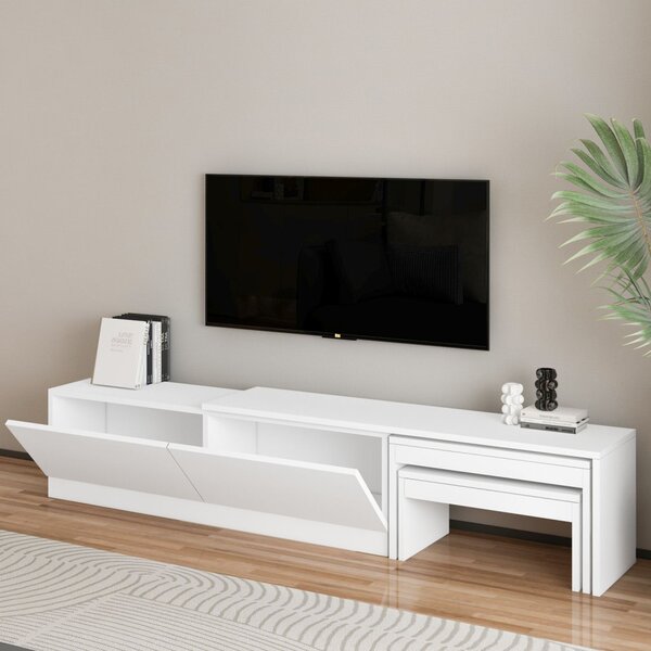 Nest TV-állvány, fehér, 180 cm