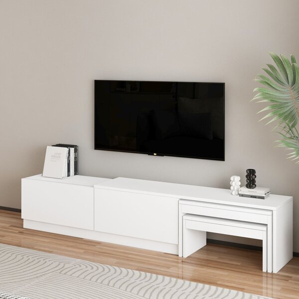 Nest TV-állvány, fehér, 180 cm