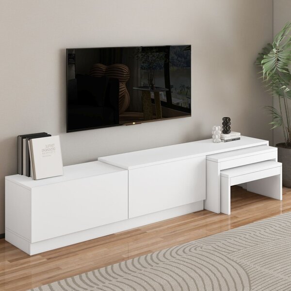 Nest TV-állvány, fehér, 180 cm