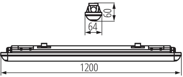 Oprawa hermetyczna DICHT LED 36W-NW 3600lm 4000K IP65 1200/64mm 110 PC 31411