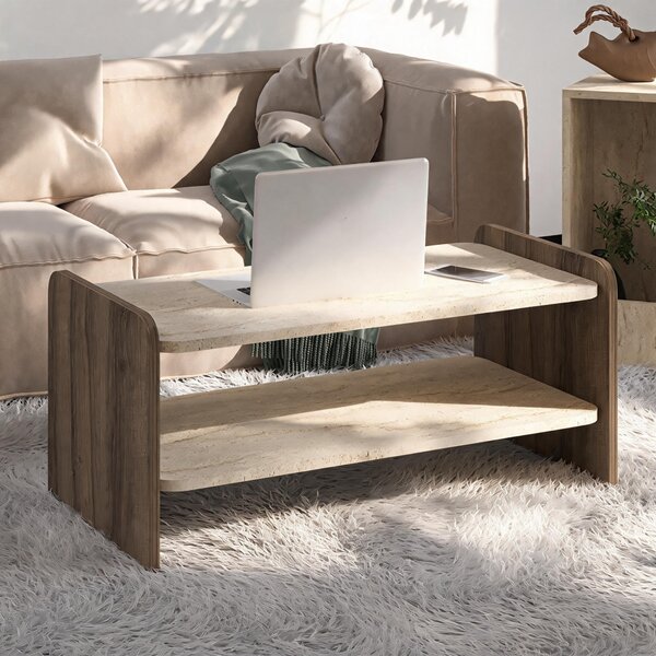 Amon - Travertine, Antique Walnut