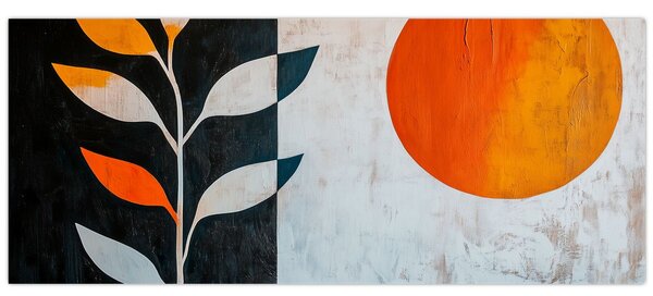 Kép - Növény és nap absztrakciója (120x50 cm)