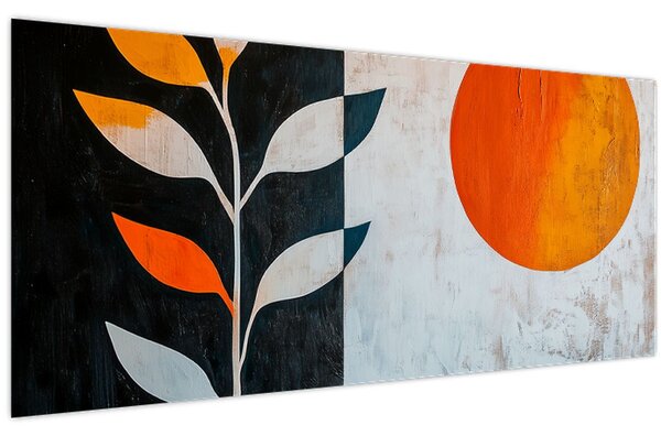 Kép - Növény és nap absztrakciója (120x50 cm)