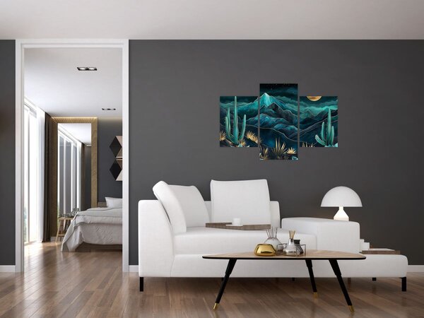 Kép - Türkiz éjszaka (90x60 cm)