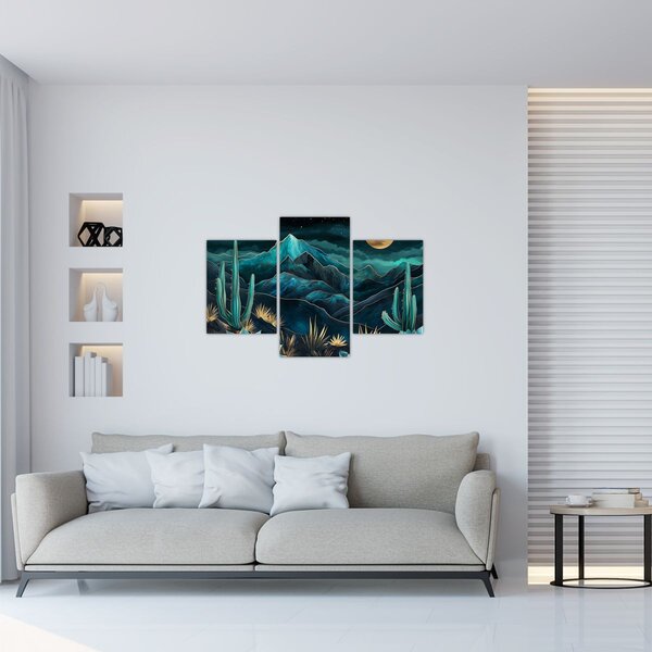 Kép - Türkiz éjszaka (90x60 cm)