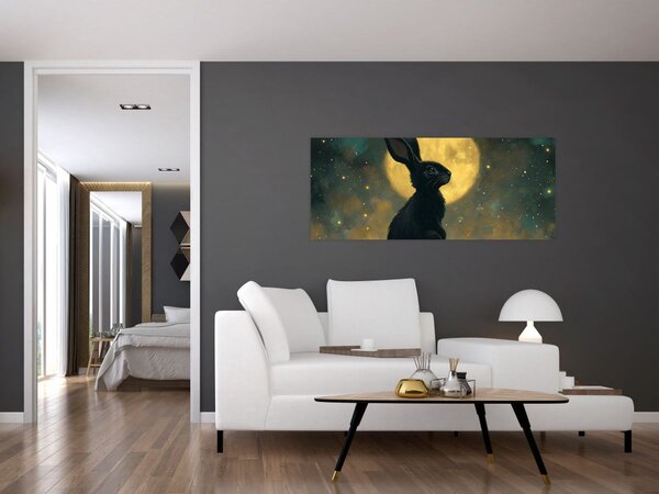 Kép - Nyúl és hold (120x50 cm)