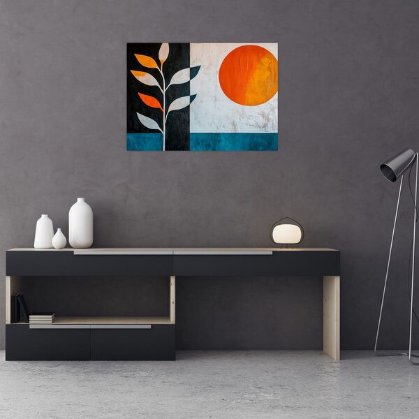 Kép - Növény és nap absztrakciója (70x50 cm)