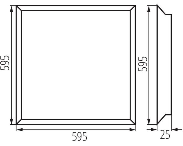 Kanlux Süllyesztett LED Panel KANLUX BLINGO LED/BLINGO 34W 4080 60NW Lámpa