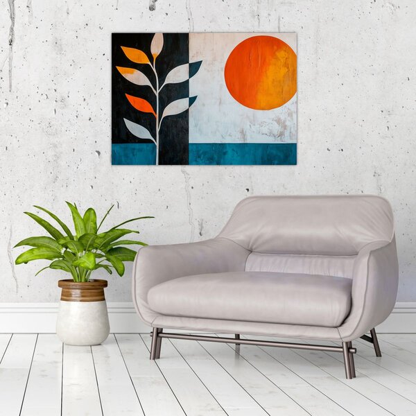 Kép - Növény és nap absztrakciója (70x50 cm)