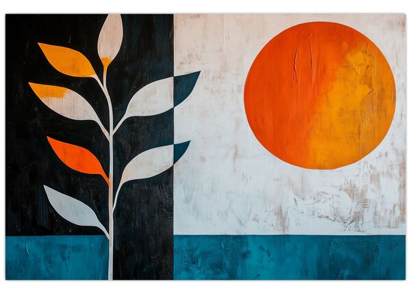 Kép - Növény és nap absztrakciója (90x60 cm)