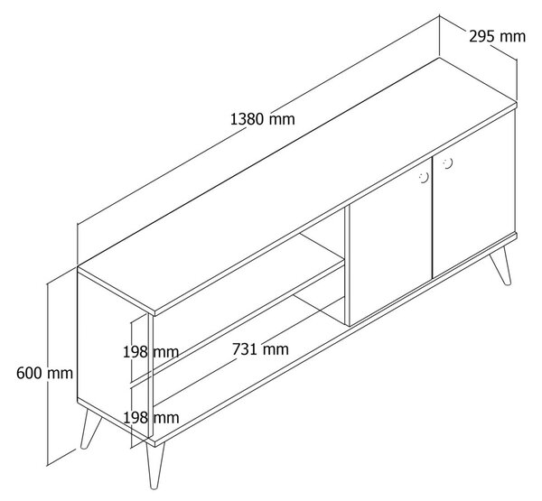 Everest TV-állvány, 138 cm