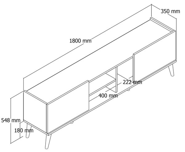 Lotus TV-állvány, 180 cm – TR389MZA1171