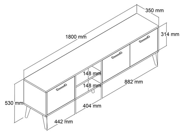 Exxen TV-állvány, 180 cm – TR389MZA1178