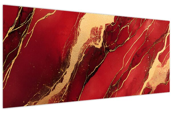 Kép - Vörös-arany márvány (120x50 cm)