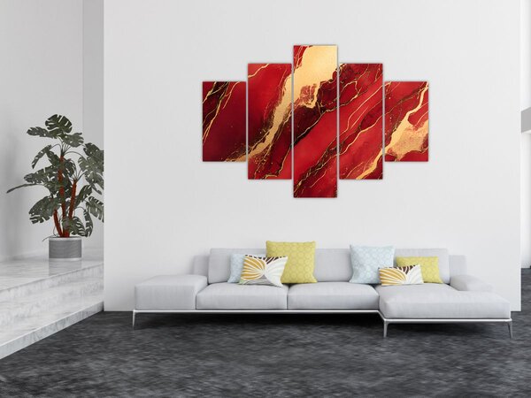Kép - Vörös-arany márvány (150x105 cm)